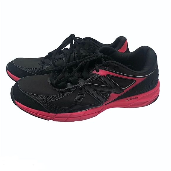 NEW BALANCE 877 WALKING SHOE BLACK & PINK SIZE 8.5 - Picture 13 of 16